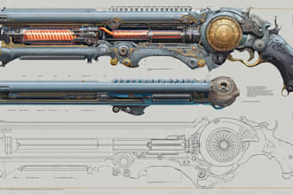 high quality weapon concept art