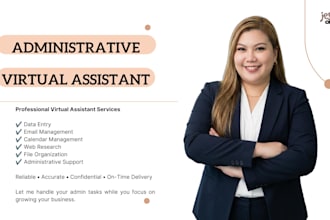 be your administrative virtual assistant for admin support