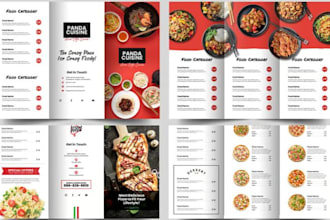 design promotional brochure price list for restaurant menu, food distributors