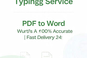 do fast urdu english typing and data entry in 24 hours