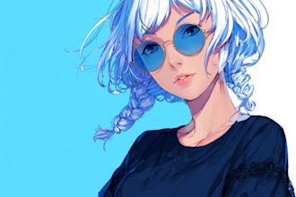 design cute and aesthetic anime character art