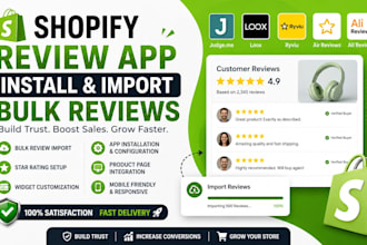 install shopify product reviews app import bulk review app dropshipping ryviu
