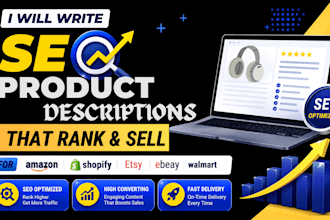 write SEO product description for amazon , ebay, etsy, shopify