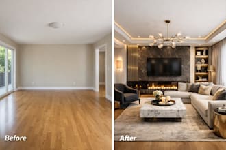 create realistic 3d living room interiors