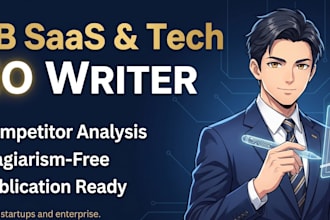 write an SEO blog post or article for your tech and b2b saas