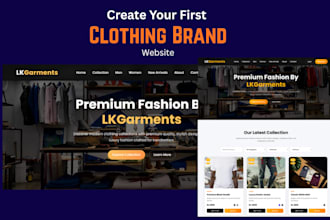 create clothing brand website or clothing store using react
