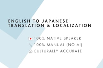 do professional english to japanese translation and localization