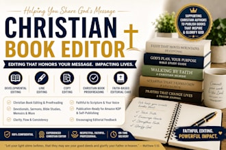 be your christian faith based book editor for editing and proofreading better