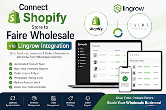 connect shopify store to faire wholesale via lingrow integration