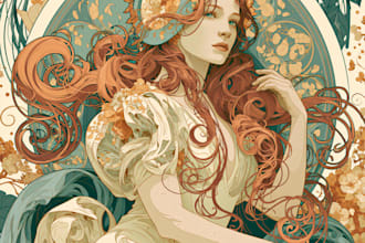 do illustrations in art nouveau style
