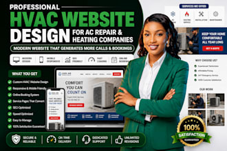 design hvac website for ac repair, heating and hvac contractors