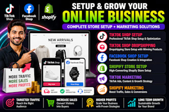 setup tiktok shop dropshipping facebook shop shopify marketing tiktok marketing