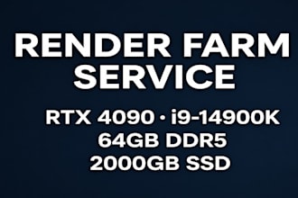 high end render farm service  rtx 4090 and intel i9 14900k