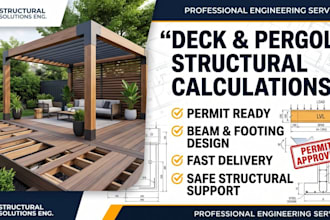 provide deck and pergola structural calculations