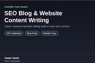 write SEO optimized blog posts and website content