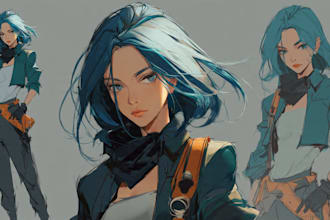 draw your character in semi realism style