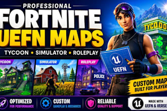 create fortnite uefn tycoon, simulator, and roleplay maps