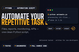 write a python script to automate your repetitive task