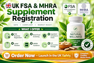 handle UK mhra and fsa food supplement registration