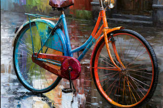 paint your cycle oil painting style