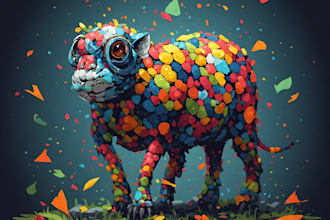 do color full pop art for your pet or favorite animal