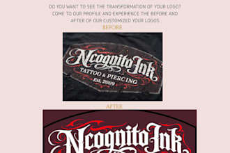 create a vector logo in for you