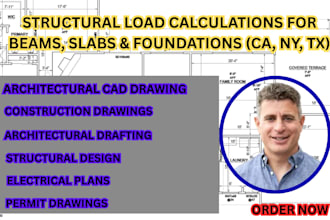 structural load calculations for beams, slabs, columns, and foundation ca ny tx