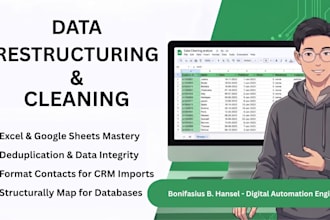 restructure and format messy data for CRM or database import