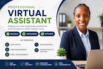 be your virtual assistant for data entry CRM and admin support