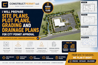 prepare site plans, plot plans, grading and drainage plans