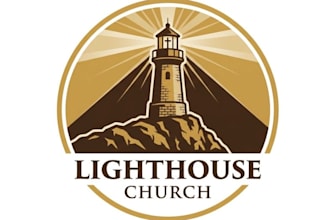 do custom light house logo with free source files
