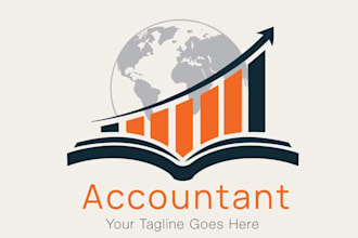 design professional accounting, finance, and bookkeeper logo