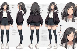 design character sheet or reference sheet for your character