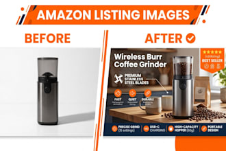 design amazon listing images, infographics and  aplus content