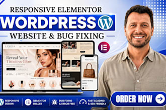 build wordpress elementor website fix wordpress website bug fix wordpress issues