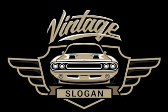 design an automotive logo, racing, car and garage emblem