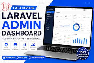 build a laravel admin panel dashboard with authentication
