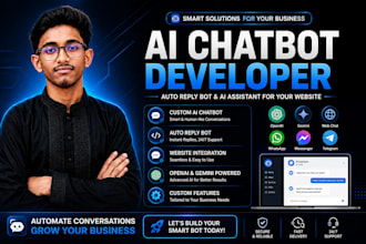create an ai chatbot or auto reply bot with custom features