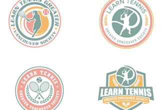 design modern tennis logo with free unlimited revisions