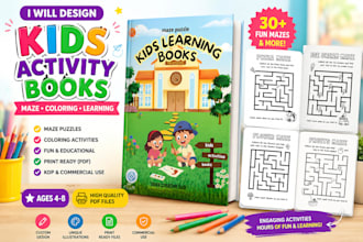 design printable kids coloring and activities books