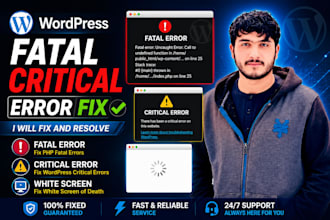 fix wordpress fatal error, critical error and white screen