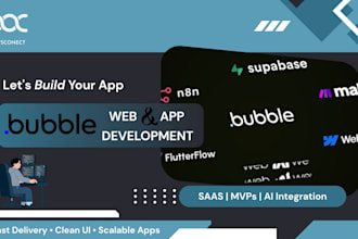build bubble io website, bubble app, bubble mvp, bubble saas