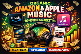 do organic amazon music and apple music promotion and marketing