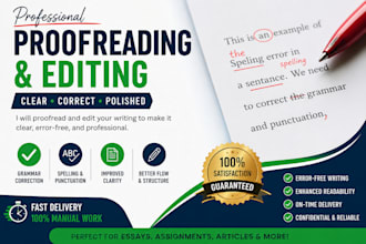 proofread and edit english essays and correct grammar format