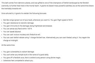 create a dnd feature, item or subclass