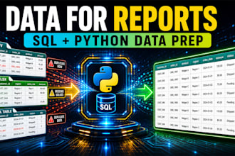 prepare your data for reports using sql and python