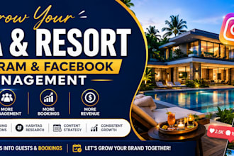 manage social media for your resort, villa, hotel and homestay