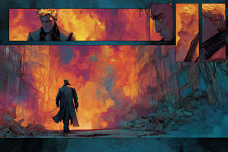 draw top tier comic book pages and graphic novel art