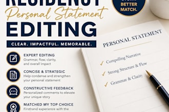 edit your personal statement for residency