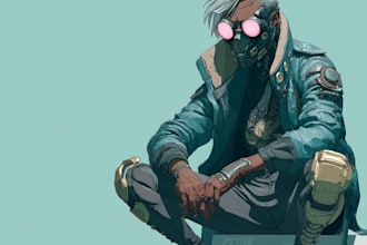 draw immersive cyberpunk cityscape illustrations